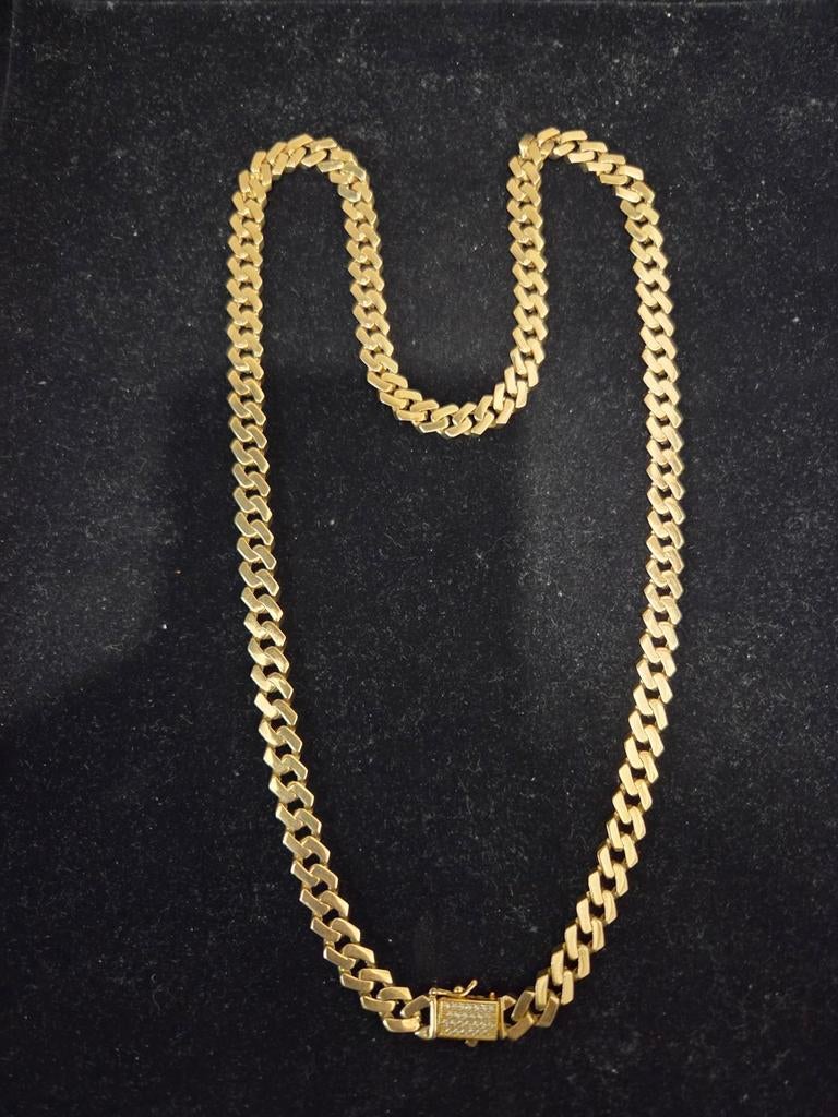 14 k gouden cuban ketting 53 gram 66 cm, Ophalen of Verzenden, Nieuw, Goud, Goud