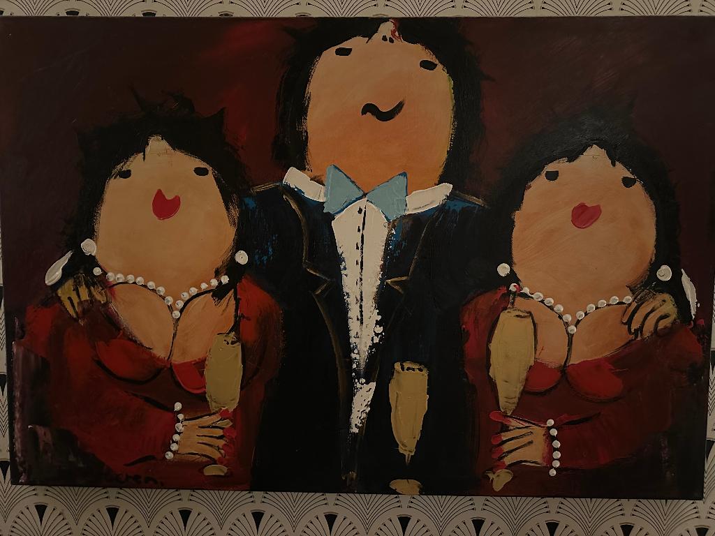 Theo Broeren schilderij met echtheid certificaat, Huis en Inrichting, Ophalen, Oorspronkelijke maker, Zo goed als nieuw, Schilderij