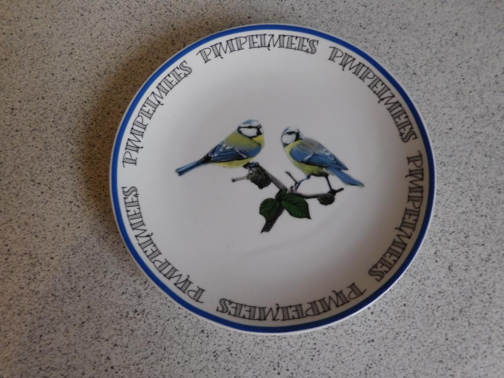 Bord 19 cm. Pimpelmees Hollandse Vogels door Elles, Huis en Inrichting, Keuken | Servies, Ophalen of Verzenden, Zo goed als nieuw