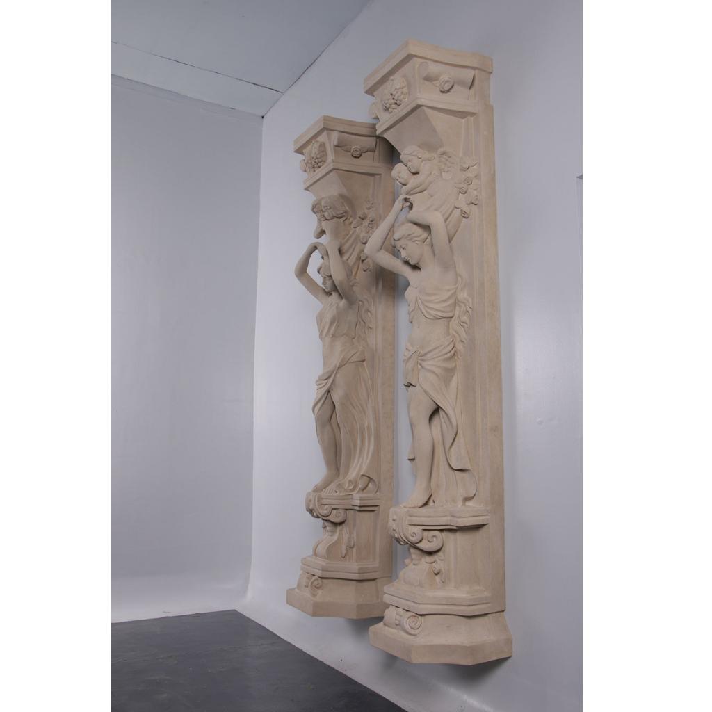 Roman Girl Bowl Pilaster - Pilaar set 2, Ophalen, HorecaBeelden, Nieuw, HorecaBeelden