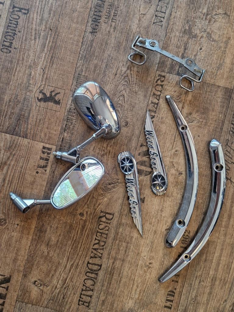 Yamaha wildstar spiegels struts decals beugel onderdelen, Ophalen of Verzenden, Gebruikt