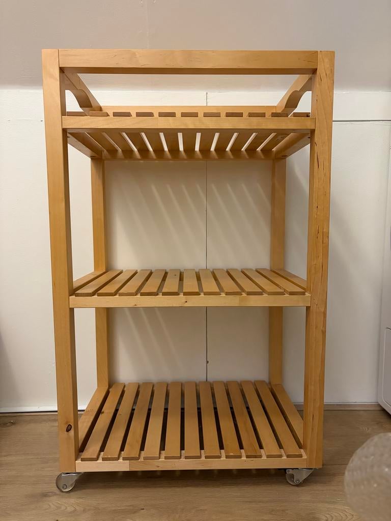 Ikea Molger Badkamer Trolley - Massief Hout, Ophalen, Zo goed als nieuw
