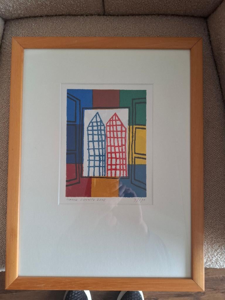 Harrie Gerritz: kleurrijke zeefdruk., Antiek en Kunst, Kunst | Litho's en Zeefdrukken, Ophalen