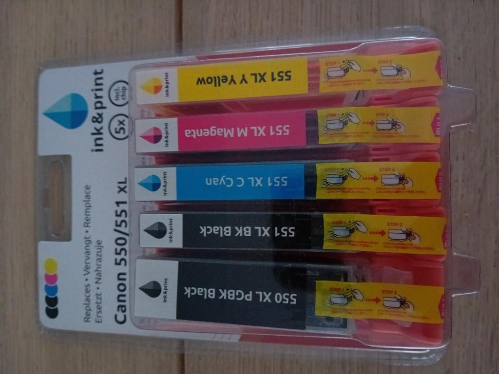 Canon 550 / 551 xl inkt cartridges, Ophalen of Verzenden, Nieuw