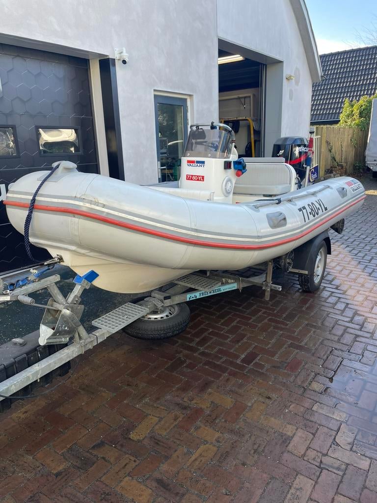 RiB Valiant 400 met 60 pk mercury 4 takt, Watersport en Boten, Rubberboten, Gebruikt, Overige merken, Overige materialen, Minder dan 70 pk