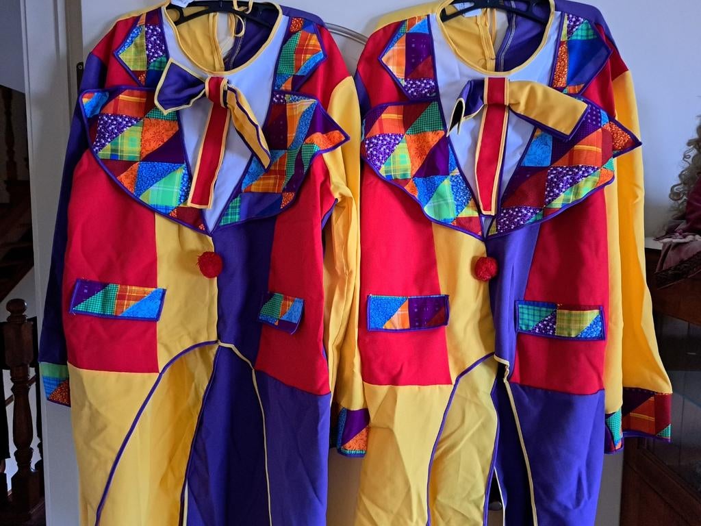 2 carnavalspakken maat 50 en 54, Carnaval, Maat 48/50 (M), Ophalen of Verzenden, Zo goed als nieuw