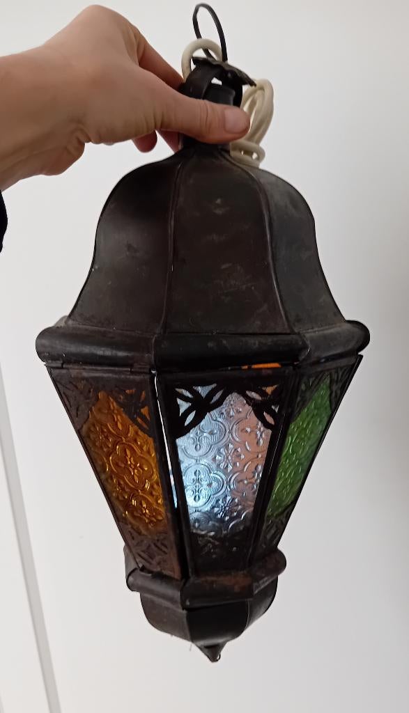 Marokkaanse lamp, lantaarn, Huis en Inrichting, Lampen | Hanglampen, Ophalen of Verzenden, Minder dan 50 cm