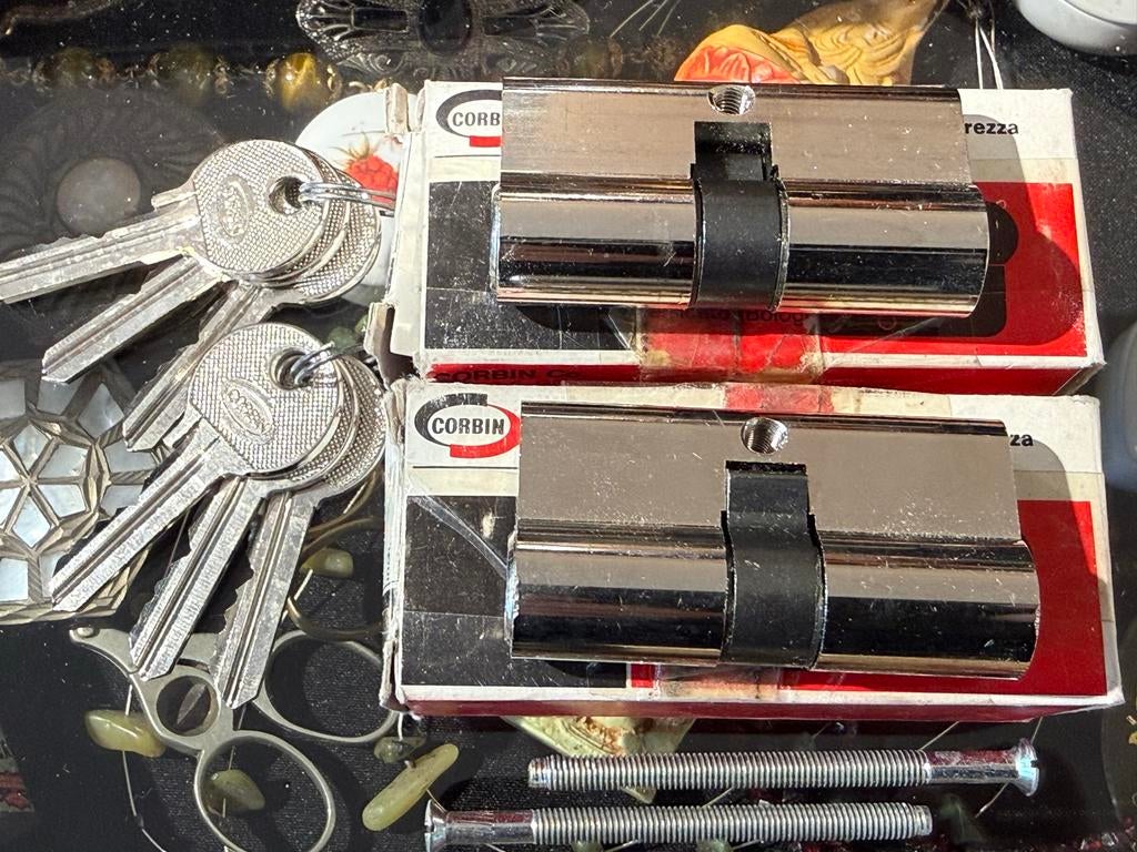 Corbin cilinders met 6 sleutels, Overige materialen, Nieuw, Ophalen of Verzenden, Slot