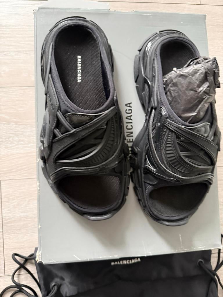 Balenciaga Track Sandalen - Zwart - Maat 37, Kleding | Dames, Schoenen, Ophalen of Verzenden, Zo goed als nieuw, Zwart