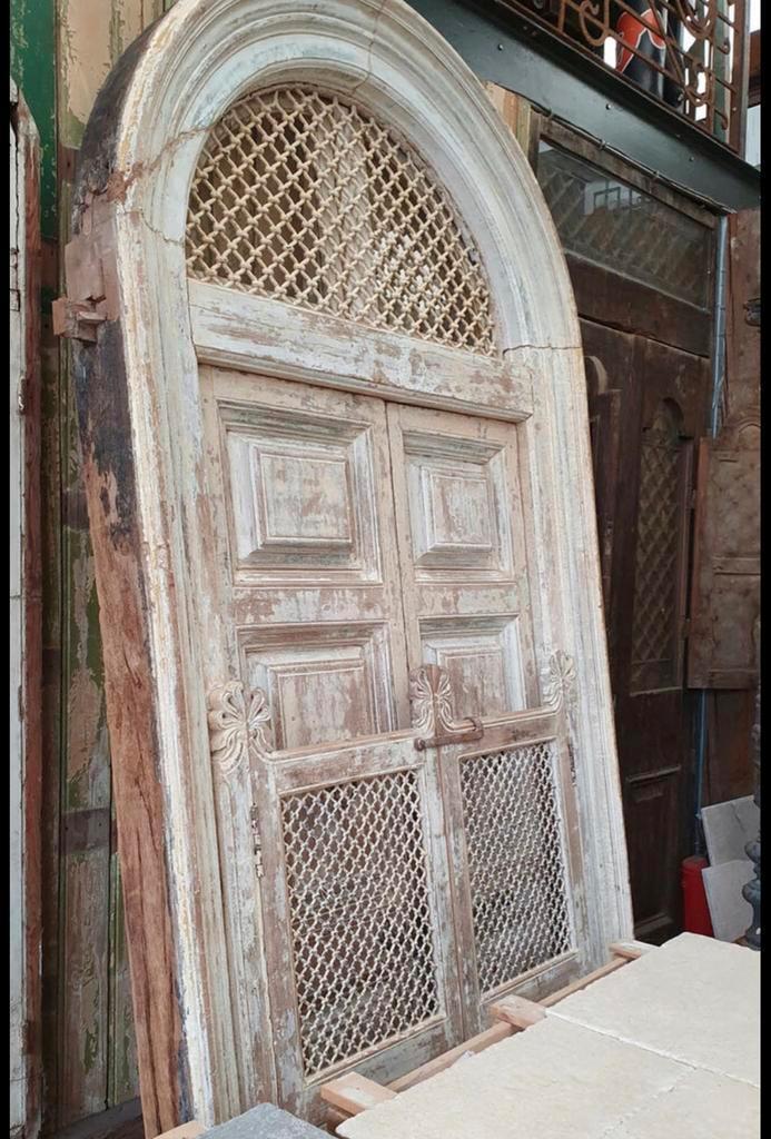 ANTIEKE DUBBELE DEUR 145 X 290 CM, Ophalen of Verzenden