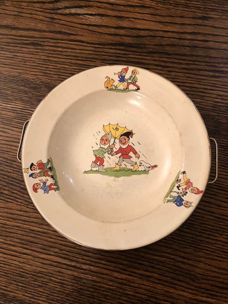 Vintage kinder warm water bordje, verzamel item, Antiek en Kunst, Ophalen of Verzenden