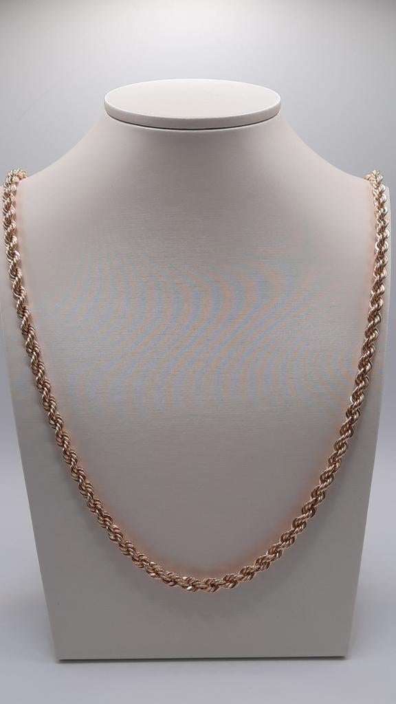 gouden rope ketting 14kt, Www.bredajuwelier.nl, Nieuw, Ophalen of Verzenden, Www.bredajuwelier.nl