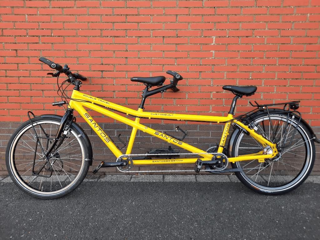 Santos double travel tandem in nette staat incl 1 jaar gar., Fietsen en Brommers, Fietsen | Tandems, Ophalen, Gebruikt, 10 tot 15 versnellingen