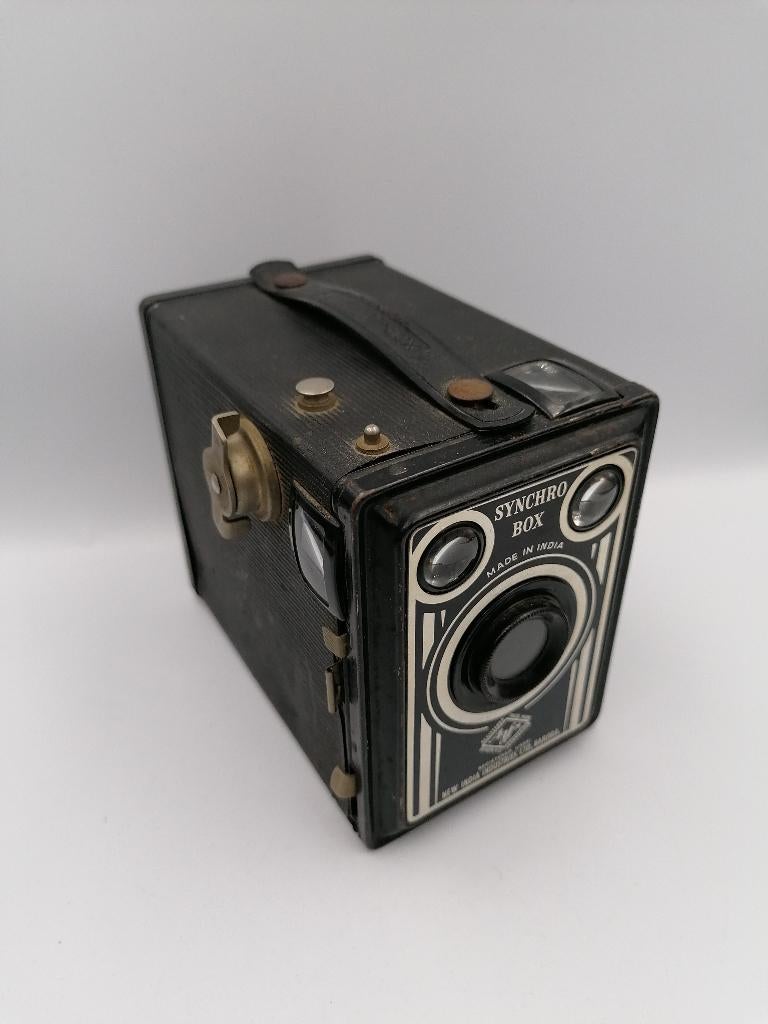Rare vintage box camera Agfa synchro box 600, made in India, Audio, Tv en Foto, Fotocamera's Analoog, Ophalen of Verzenden, Gebruikt