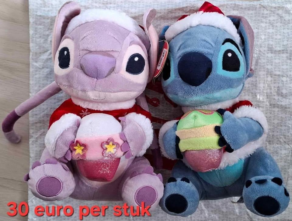 DISNEY STITCH ANGEL DISNEYLAND KNUFFELS PLUCHE KERST, Ophalen of Verzenden, Overige figuren, Nieuw, Knuffel