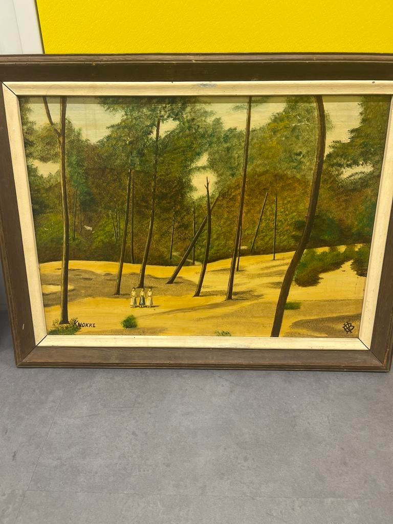 Knokke schilderij, Ophalen of Verzenden