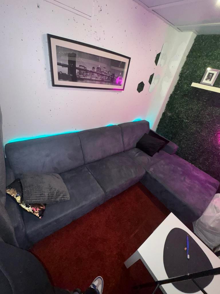 Hoek bank (moet snel weg), Ophalen of Verzenden, Gebruikt, Stof, Hoekbank