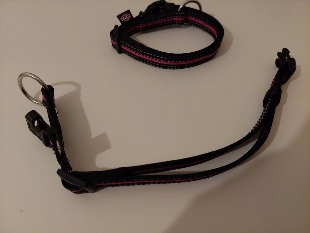 Reflecterende verstelbare halsband met extra beveiliging, Ophalen, Zo goed als nieuw