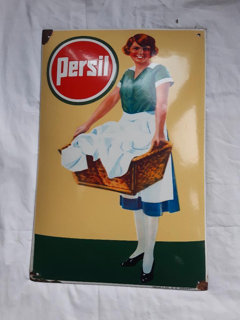 emaille bord persil wasvrouw jaren 20/30, Ophalen of Verzenden