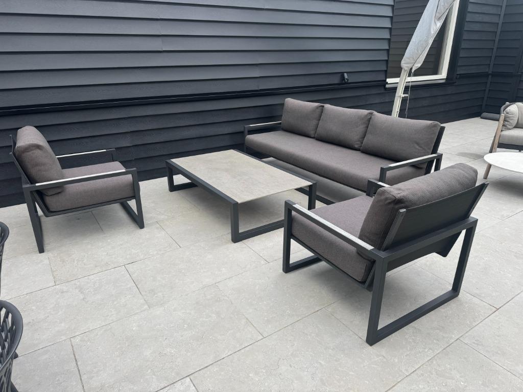 -50 ! Royal Botania Ninix Loungeset - SHOWROOMMODEL, Tuin en Terras, 5 zitplaatsen, Aluminium, Ophalen of Verzenden, Loungeset