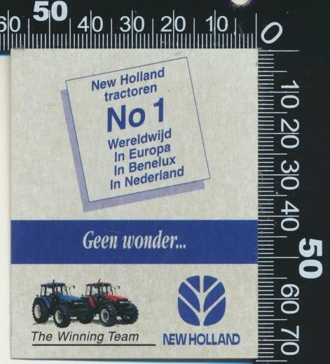 Sticker: New Holland - Nummer 1 wereldwijd, Verzenden, Zo goed als nieuw, Bedrijf of Vereniging