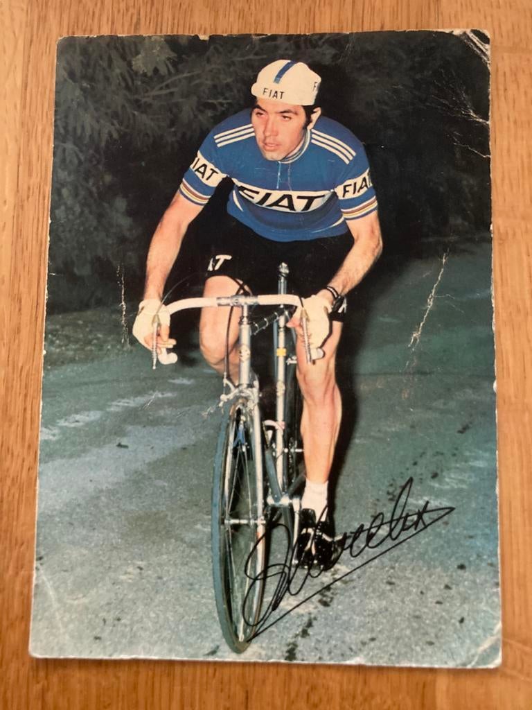 Fiat reclamefoto van EDDY MERCKX  1976. Wielrennen., Verzamelen, Verzenden, Zo goed als nieuw, Overige sporten, Overige typen