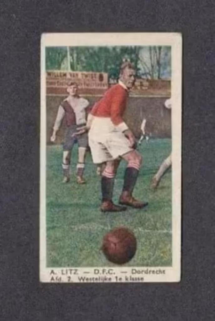 Voetbalplaatje A. Litz DFC Dordrecht Jaren 30., Verzamelen, Ophalen of Verzenden, Zo goed als nieuw