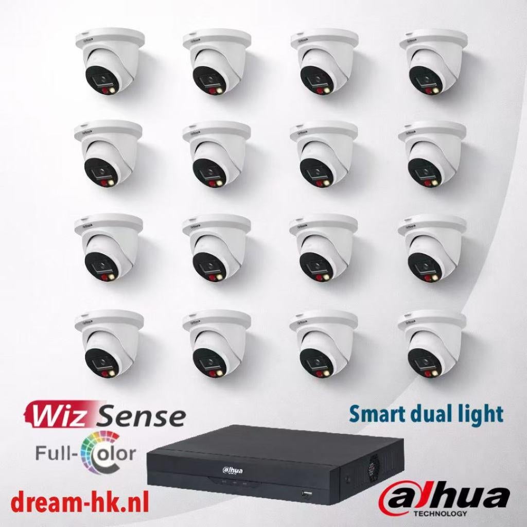 5MP Dahua IP POE beveiligingscamera set/16CH NVR+16x cameras, Ophalen of Verzenden, Nieuw, Buitencamera
