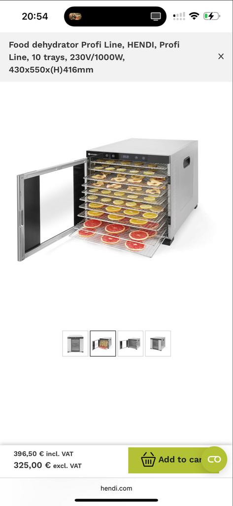 Hendi Food dehydrator Profi Line, Dieren en Toebehoren, Hondenhokken, Ophalen of Verzenden, Nieuw, 110 cm of meer, Minder dan 65 cm