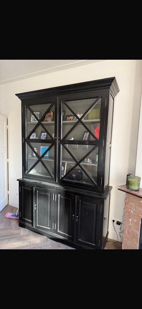 Hele mooie houten  buffetkast kleur zwart, Huis en Inrichting, Ophalen, Met deur(en), 200 cm of meer, Zo goed als nieuw