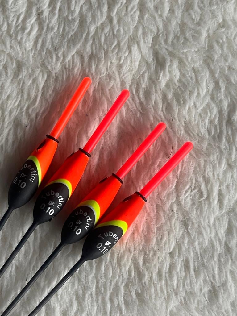 adv 145 / NIEUW set 4 inline dobbers TUBERTINI 0,10gr, Ophalen of Verzenden, Nieuw, Dobber of Lood