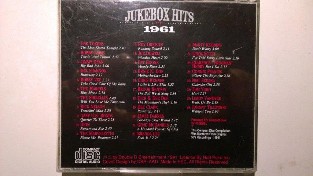 Jukebox Hits Of 1961 Volume 1, Cd's en Dvd's, Ophalen of Verzenden, Zo goed als nieuw, Pop