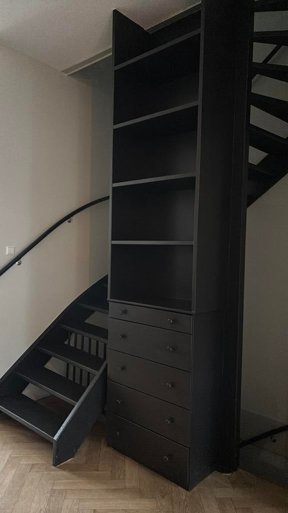 Trapkast 79 cm breed, zwart, Ophalen, Gebruikt, 200 cm of meer, 50 tot 100 cm