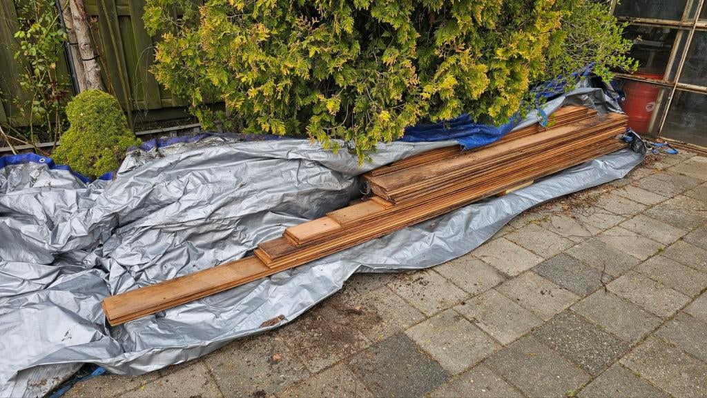 Red cedar vellingdelen div.lengtes 12cm breed, Ophalen, Minder dan 25 mm, Plank, Minder dan 200 cm