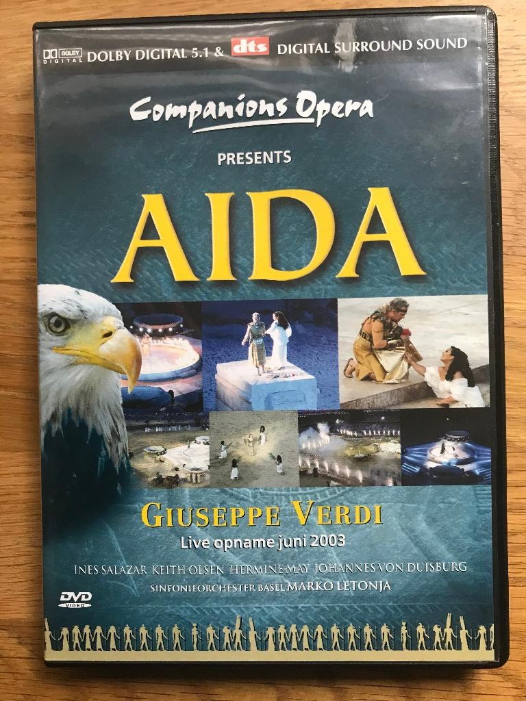 DVD Verdi Aida Companions opera live 2003, Cd's en Dvd's, Dvd's | Muziek en Concerten, Alle leeftijden, Ophalen of Verzenden, Zo goed als nieuw