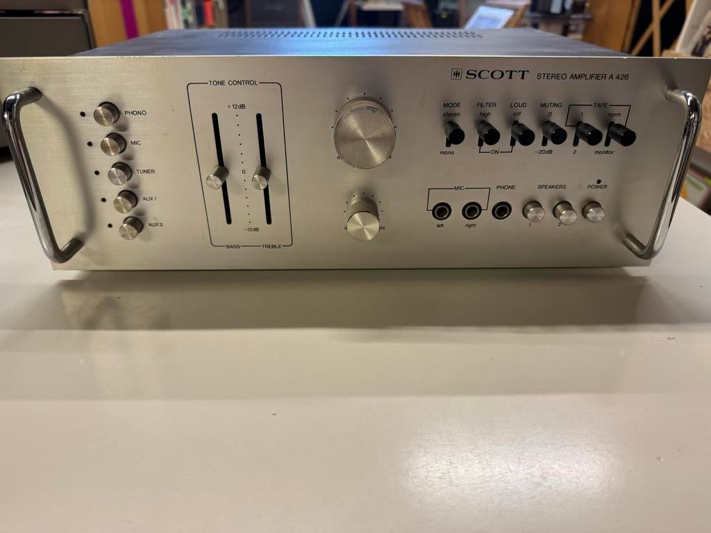 Vintage H.H. Scott Stereo Versterker A 426, Audio, Tv en Foto, Overige merken, Gebruikt, ., Ophalen of Verzenden