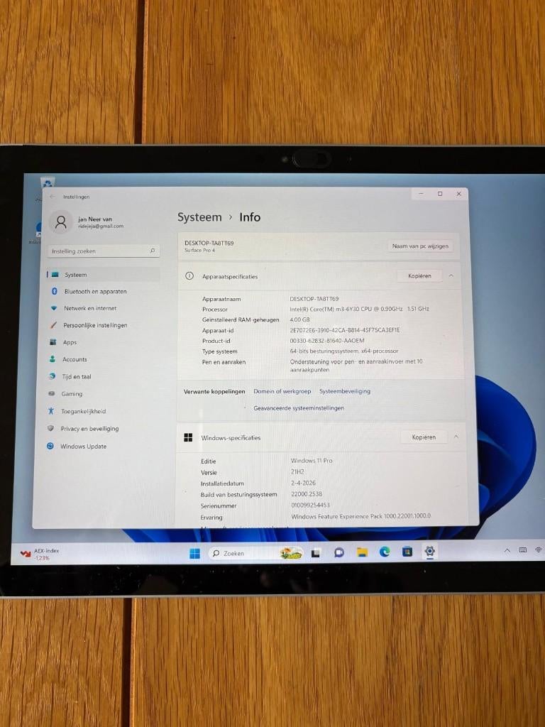 Microsoft Surface Pro, Computers en Software, Windows Laptops, 2 tot 3 Ghz, Qwerty, 13 inch, Ophalen of Verzenden