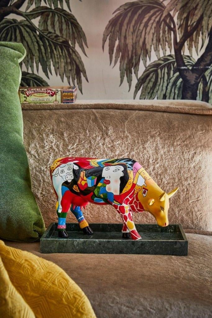 Nieuw Cow Parade koe Hommage to Picowso's African Period., Antiek en Kunst, Kunst | Designobjecten, Ophalen of Verzenden
