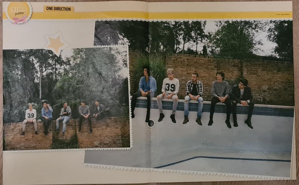 Mooie poster (A3) ONE DIRECTION (TINA), Rechthoekig Liggend, Nieuw, Ophalen of Verzenden, A1 t/m A3