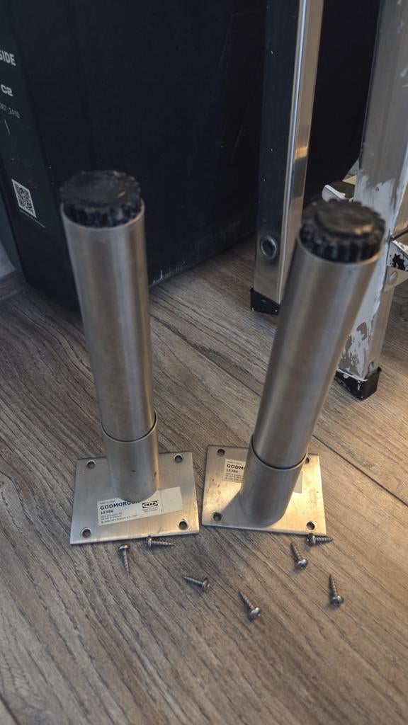 IKEA GODMORGON poten zilver/chroom, Ophalen of Verzenden