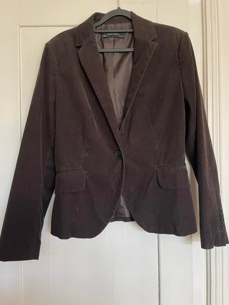 Zara blazer baby rib maat 40, Kleding | Dames, Jasjes, Kostuums en Pakken, Maat 38/40 (M), Bruin, Nieuw, Ophalen of Verzenden