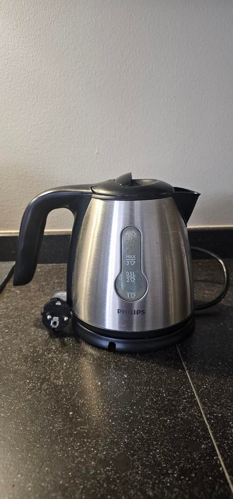 Philips Waterkoker 1 Liter RVS - Compact en Draadloos, 1 tot 2 liter, Ophalen of Verzenden, Gebruikt, Rvs