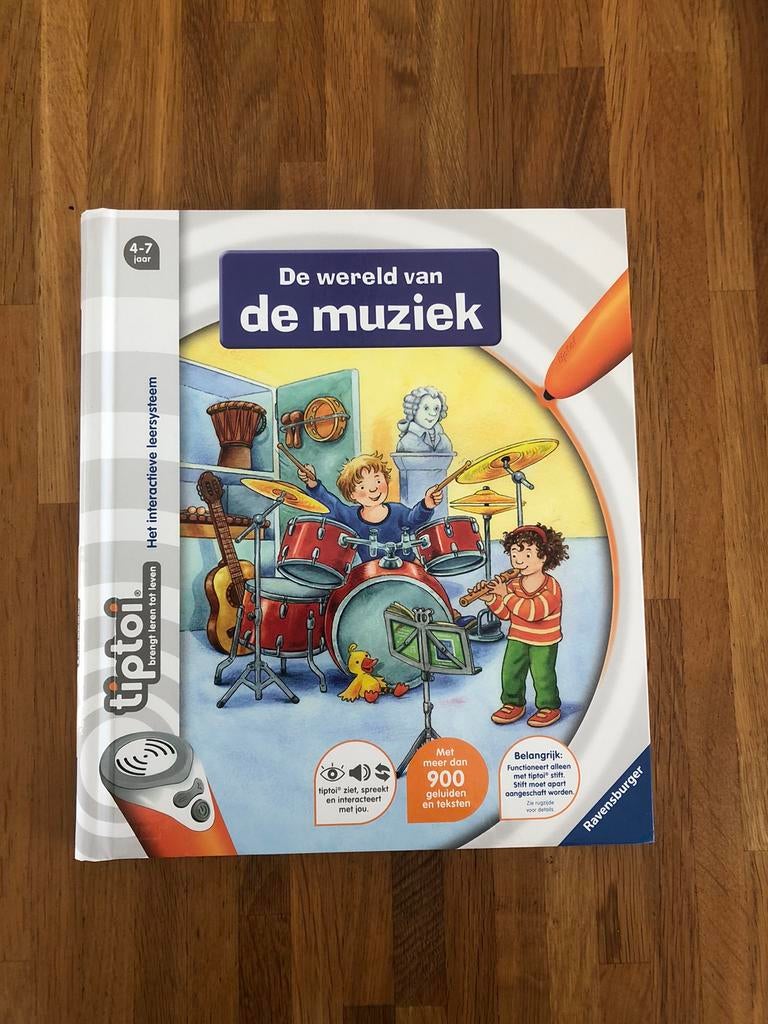 Tiptoi -De Wereld van Muziek, Kinderen en Baby's, Speelgoed | Educatief en Creatief, Ophalen of Verzenden, Zo goed als nieuw, Ontdekken