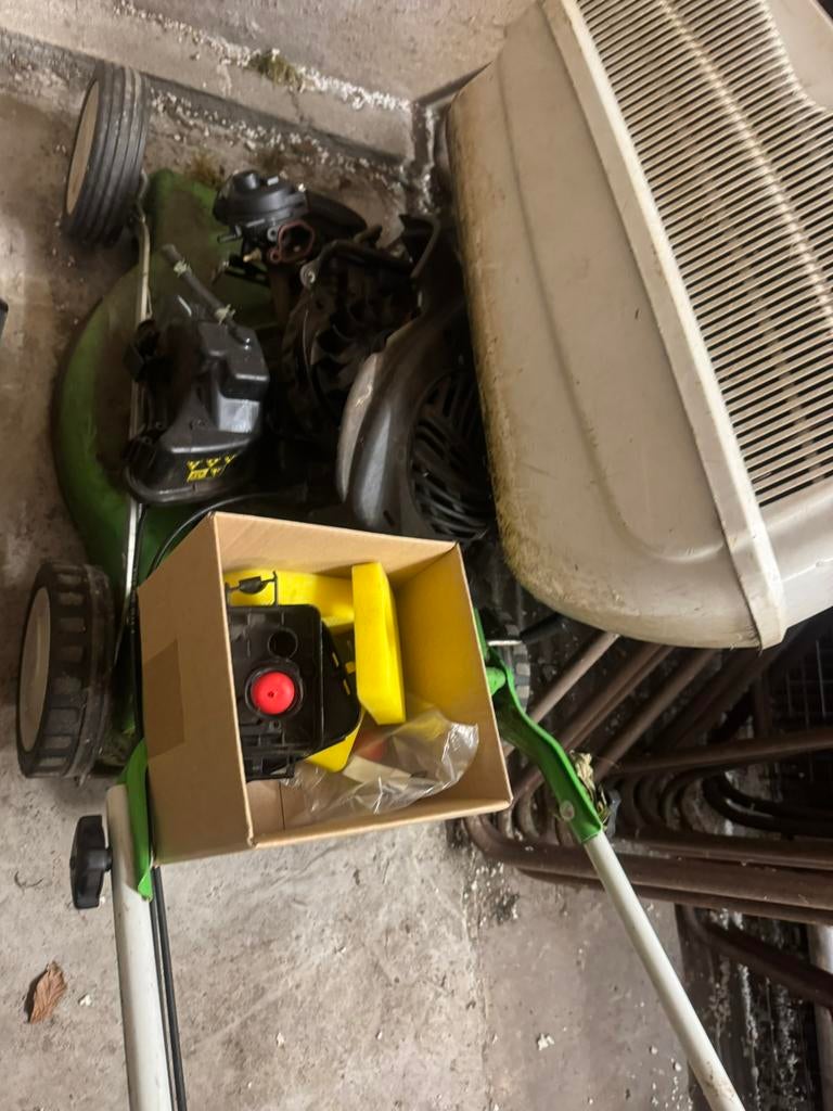 Grasmaaier bezine, Ophalen, Cirkelmaaier, Gebruikt, Opvangbak