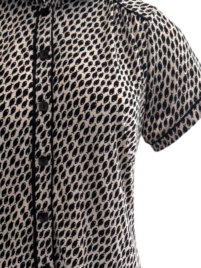 King Louie blouse M, Kleding | Dames, Maat 38/40 (M), Zwart, Ophalen of Verzenden, Zo goed als nieuw