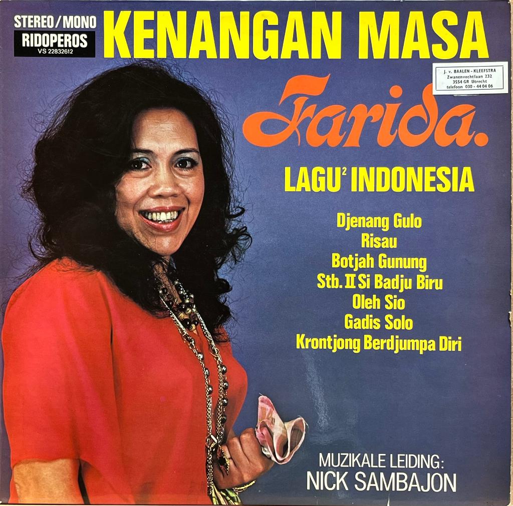 Krontjong Indonesië: Farida, Kenangan Masa, Cd's en Dvd's, Vinyl | Wereldmuziek, Ophalen of Verzenden, Gebruikt, Overige formaten