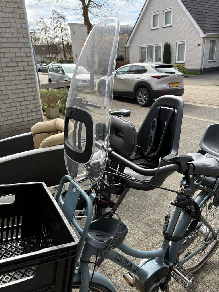 Bobike mini ONE fietszitje voor, zwart, Fietsen en Brommers, Ophalen, Voetsteuntjes, 0 t/m 18 kg, Voorzitje