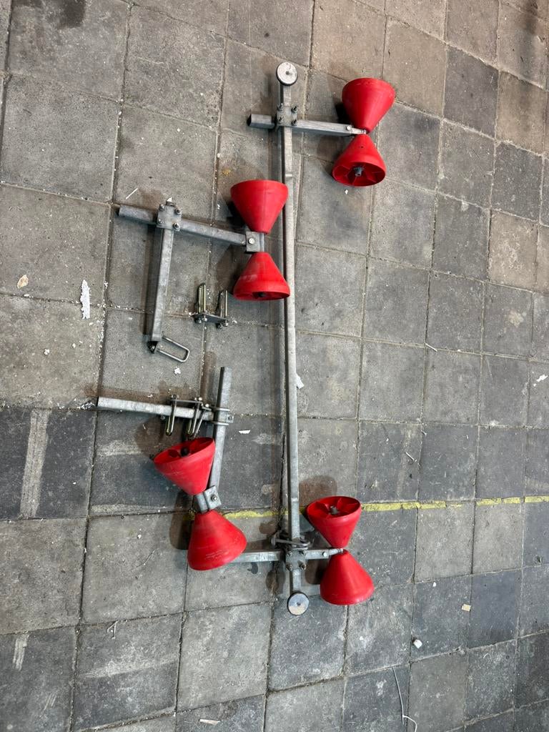 Boottrailer rubberboot steunen kimrollen trailer, Ophalen, Overige typen, Tth, Zo goed als nieuw