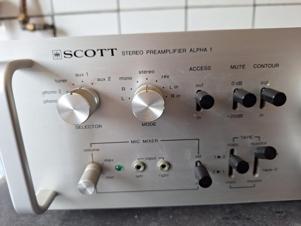 Scott Alpha Solid state Vintage Stereo Versterker(Jaren 70)!, Audio, Tv en Foto, Gebruikt, 120 watt of meer, Stereo, Ophalen