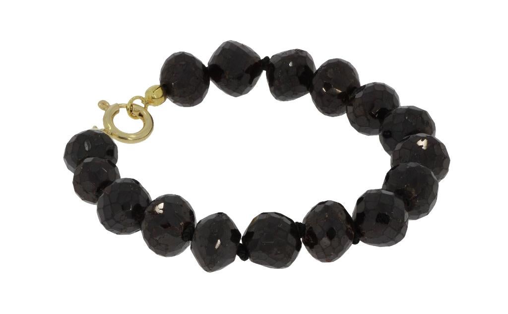 Granaat antieke armband 14k gouden slot dame vintage robuust, Sieraden, Tassen en Uiterlijk, Antieke sieraden, Verzenden, Goud